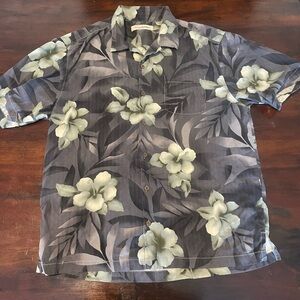 Vintage Tommy Bahama Silk Hawaiian Shirt Dad Vacation Mens L
